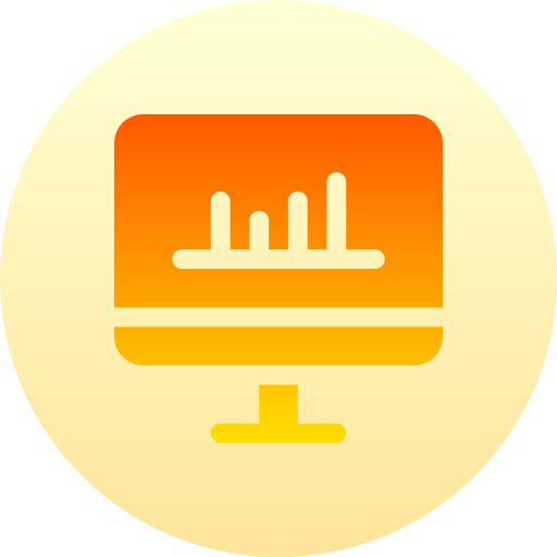 monitor Basic Gradient Circular icoon