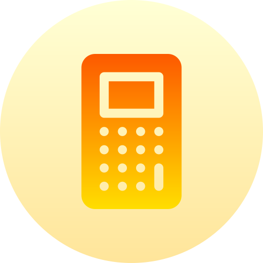 kalkulator Basic Gradient Circular ikona