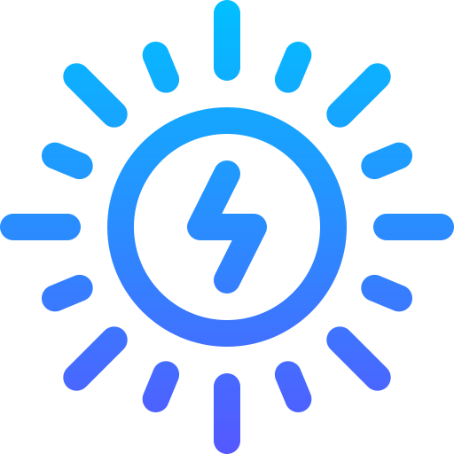 太陽エネルギー Basic Gradient Lineal color icon
