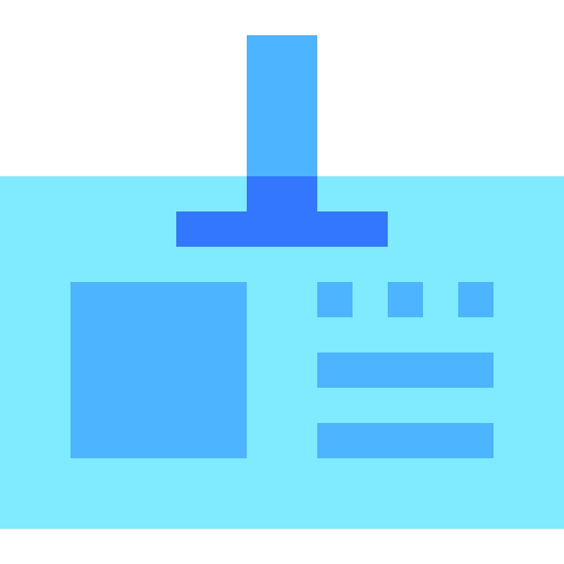 id-kaart Basic Sheer Flat icoon
