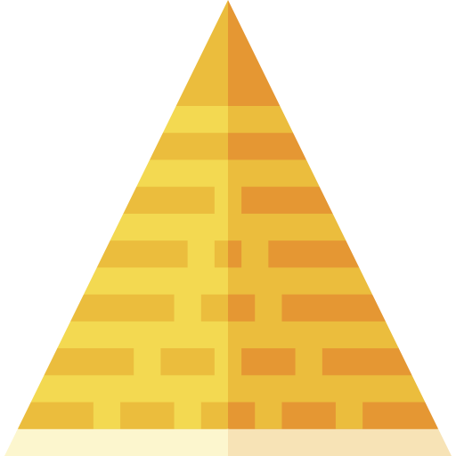 pirâmide Basic Straight Flat Ícone