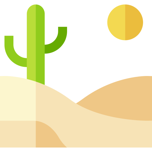 deserto Basic Straight Flat Ícone
