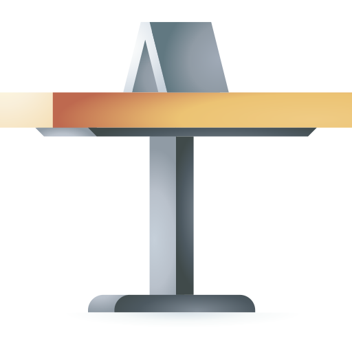 reserva de mesa 3D Toy Gradient icono