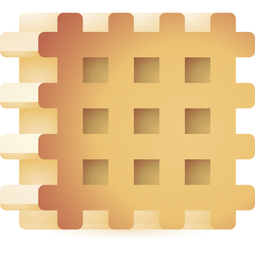 waffle 3D Toy Gradient Ícone