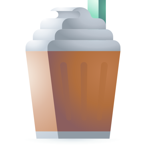 Milkshake 3D Toy Gradient icon