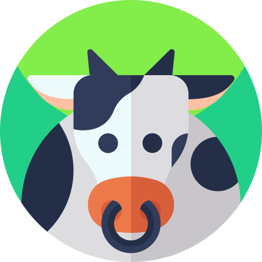 vaca Geometric Flat Circular Flat icono