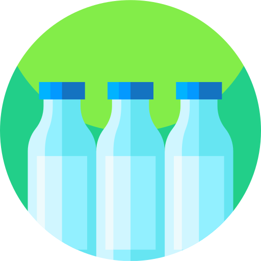 botella de leche Geometric Flat Circular Flat icono