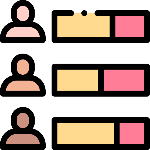 차트 Detailed Rounded Lineal color icon