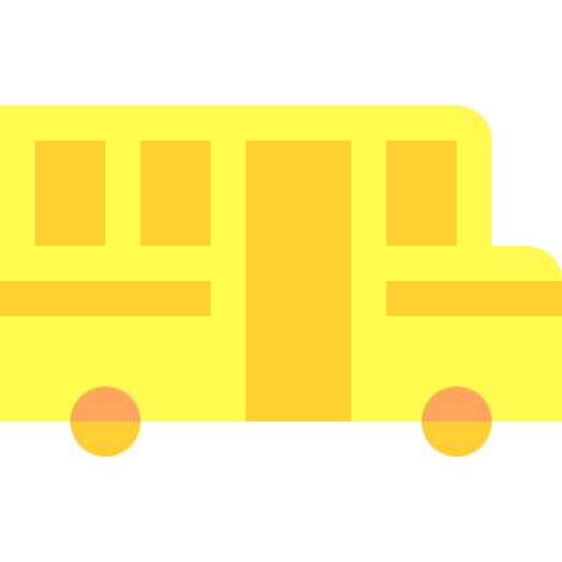 autobús escolar Basic Sheer Flat icono
