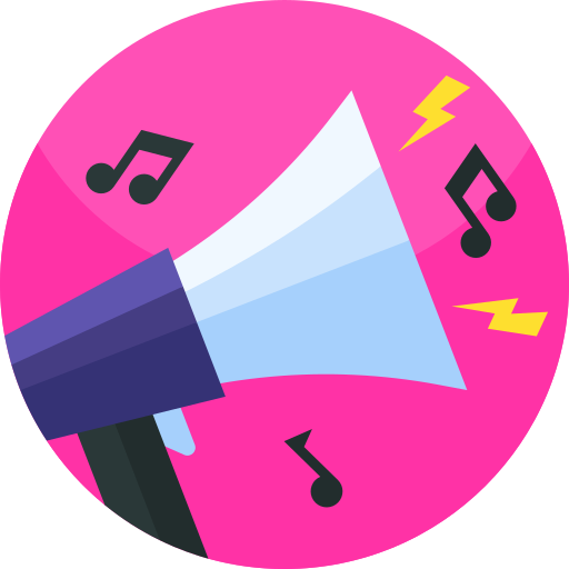 Megaphone Geometric Flat Circular Flat icon