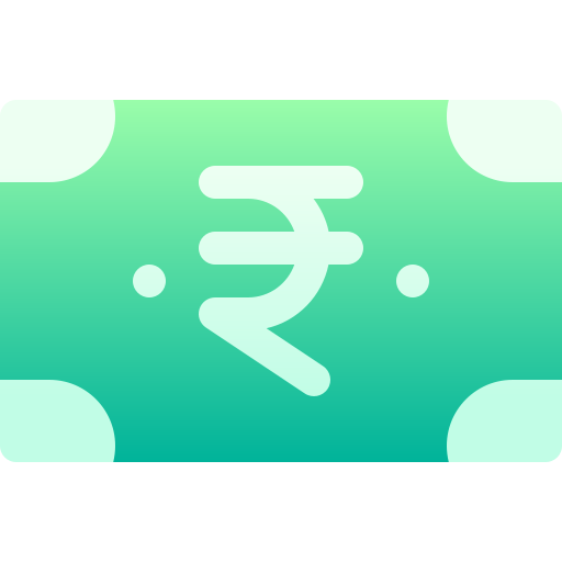 indische rupie Basic Gradient Gradient icon