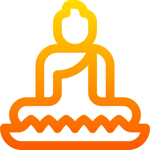 buddha Basic Gradient Lineal color icon