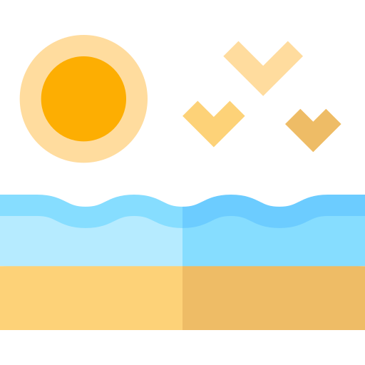 zonsondergang Basic Straight Flat icoon