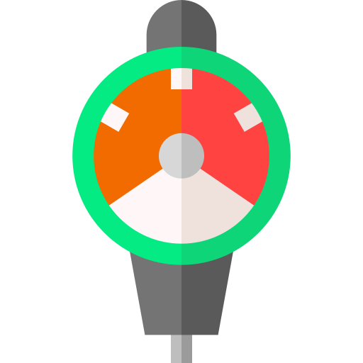 Blood pressure gauge Basic Straight Flat icon