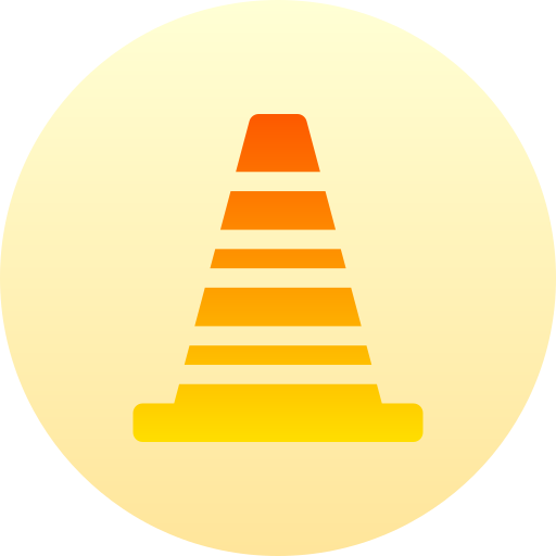 Traffic cone Basic Gradient Circular icon