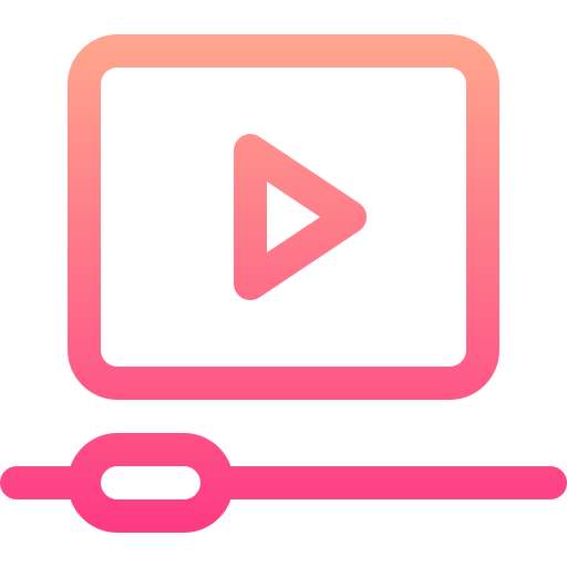 video Basic Gradient Lineal color icon