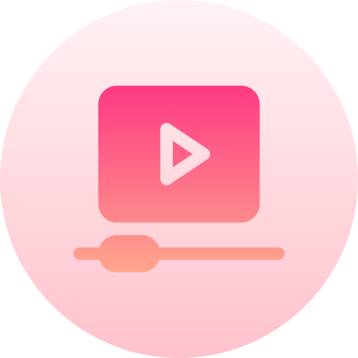 video Basic Gradient Circular icoon