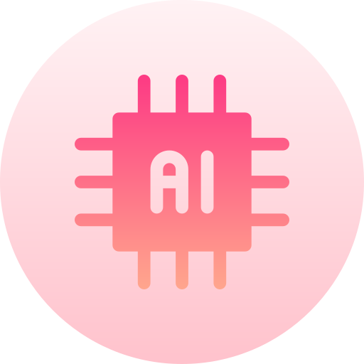 inteligencia artificial Basic Gradient Circular icono