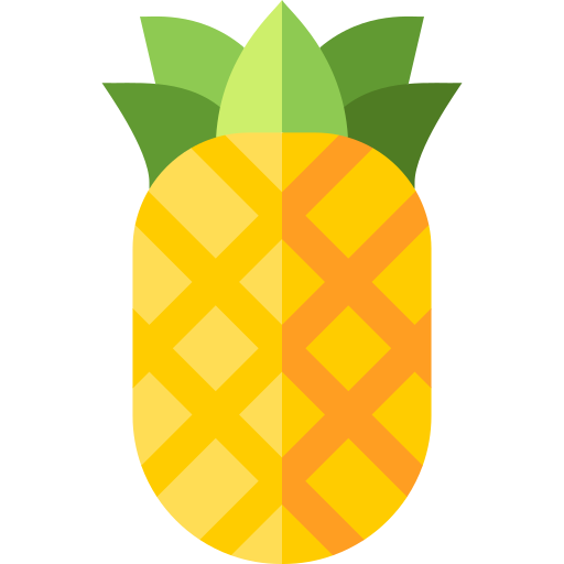 l'ananas Basic Straight Flat Icône