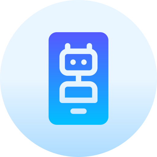 chatbot Basic Gradient Circular icono
