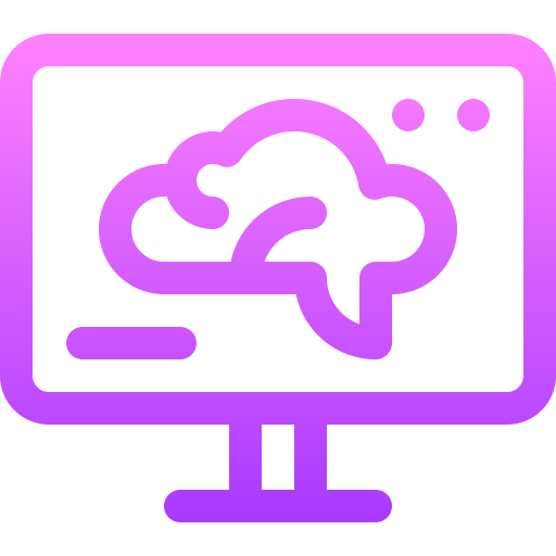 interfaz cerebro-computadora Basic Gradient Lineal color icono