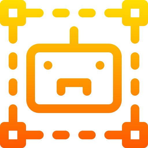 robot Basic Gradient Lineal color icona