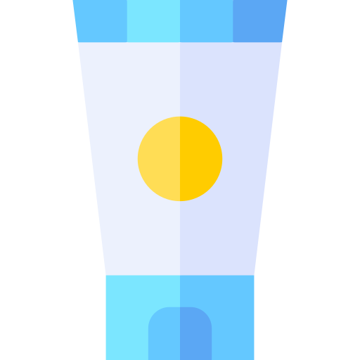 zonnecreme Basic Straight Flat icoon
