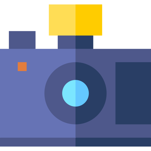 camera Basic Straight Flat icoon