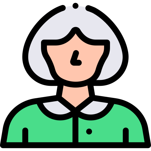 Grandmother Detailed Rounded Lineal color icon