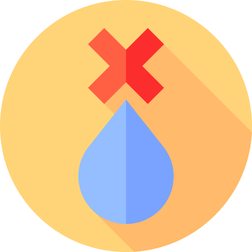 水不足 Flat Circular Flat icon