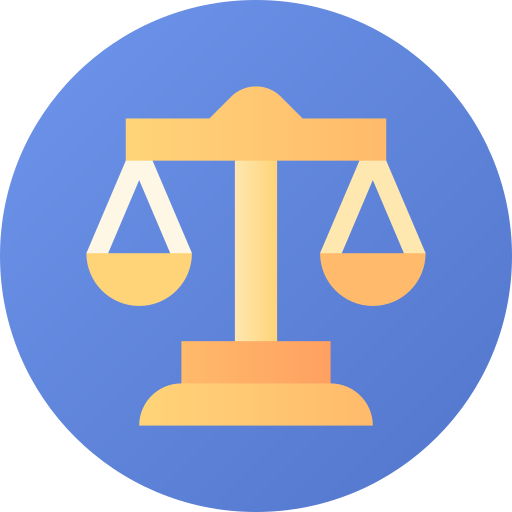 justicia Flat Circular Gradient icono