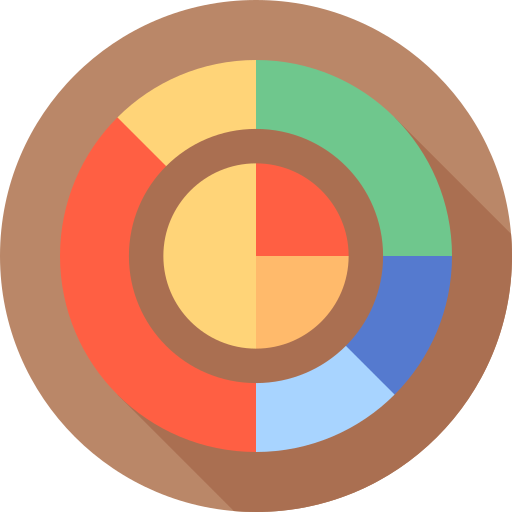 파이 차트 Flat Circular Flat icon