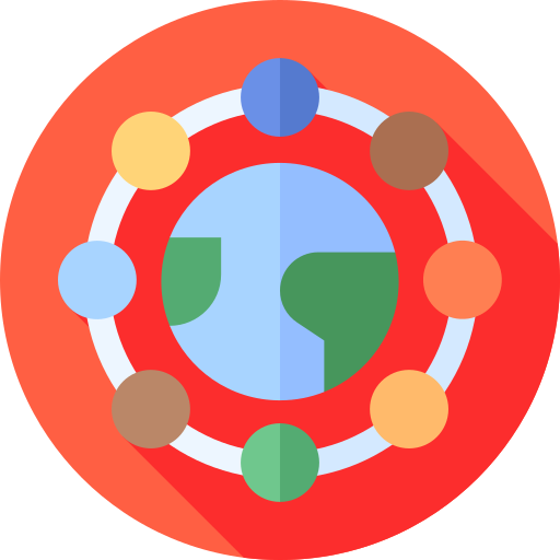 comunidad Flat Circular Flat icono
