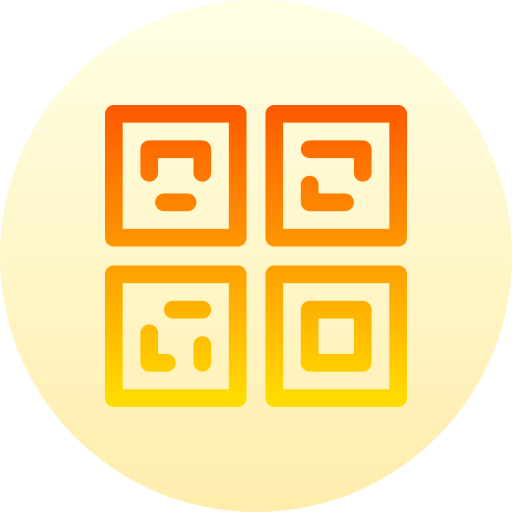 qr code Basic Gradient Circular icoon