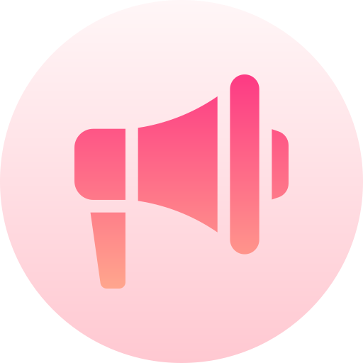megafoon Basic Gradient Circular icoon