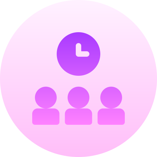 Time management Basic Gradient Circular icon