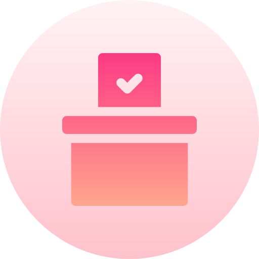 투표 Basic Gradient Circular icon