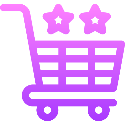 ショッピングカート Basic Gradient Lineal color icon
