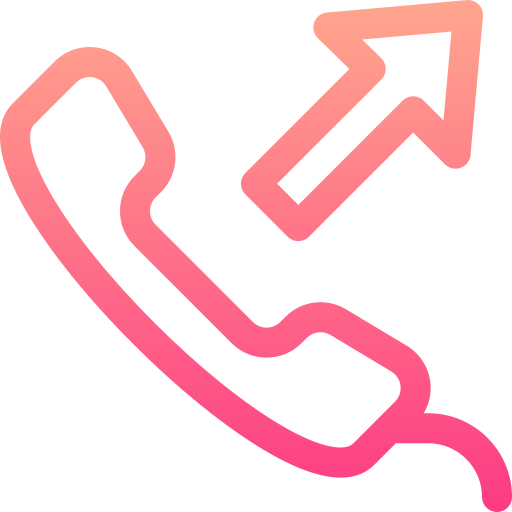 Outgoing call Basic Gradient Lineal color icon