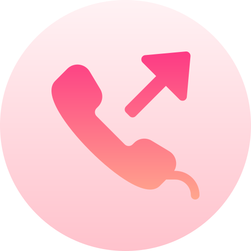 Outgoing call Basic Gradient Circular icon