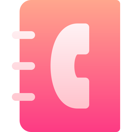 Phone book Basic Gradient Gradient icon