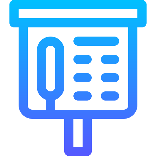 Payphone Basic Gradient Lineal color icon