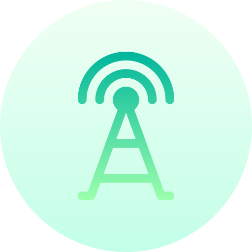 Signal tower Basic Gradient Circular icon