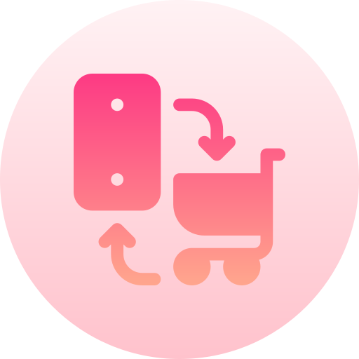 Online shopping Basic Gradient Circular icon