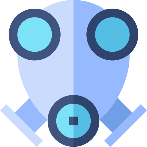 Gas mask Basic Straight Flat icon