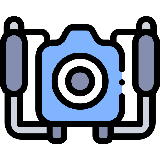 Underwater camera Detailed Rounded Lineal color icon