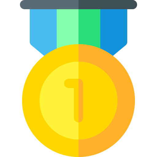 medaille Basic Rounded Flat icoon