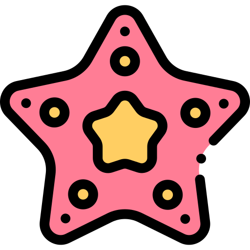 Étoile de mer Detailed Rounded Lineal color Icône