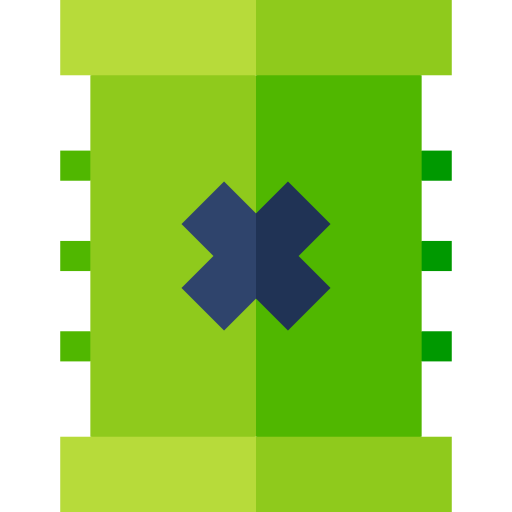 Toxic waste Basic Straight Flat icon