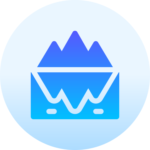 氷山 Basic Gradient Circular icon
